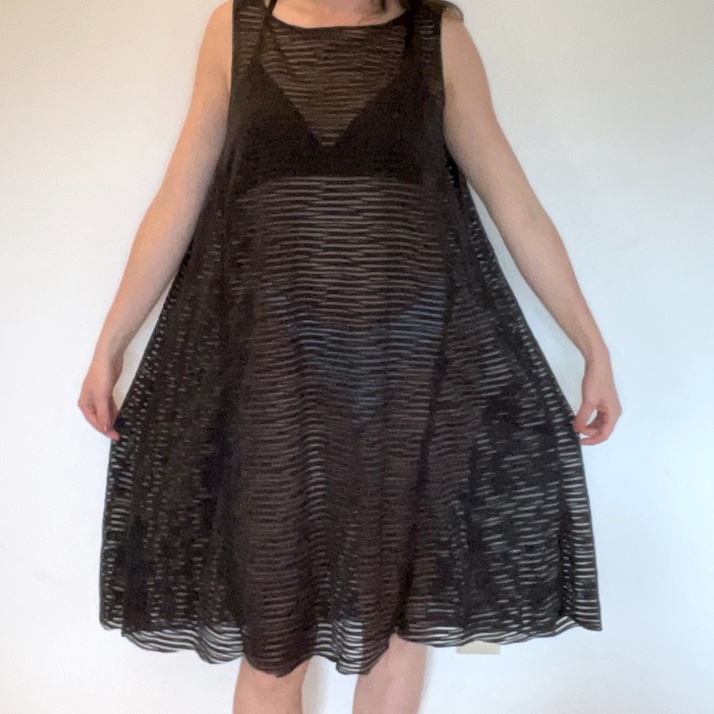 Handmade swim cover-up see- through dress. Size small
